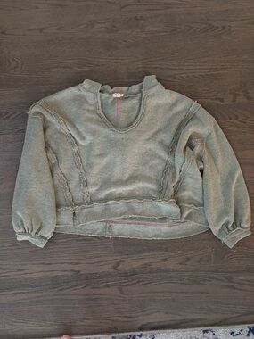 POL Olive Green Crewneck Sweater